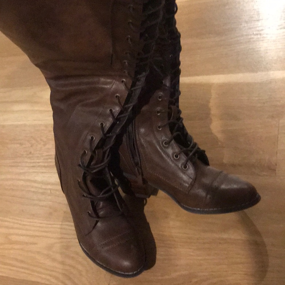 LAST CHANCE Over the Knee Brown Riding Boots